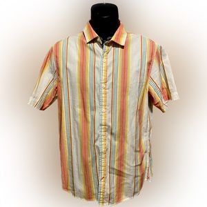 Fat Face Men’s M striped button down short sleeved shirt